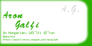 aron galfi business card